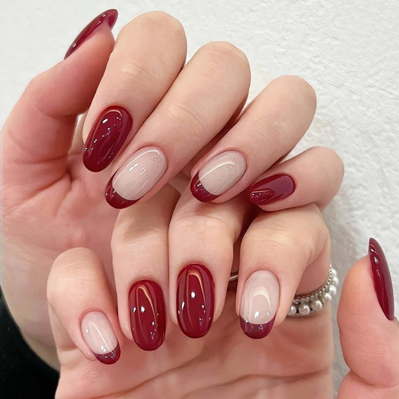 Premium Glänzendes Press-On Nagelkunstset Karnz