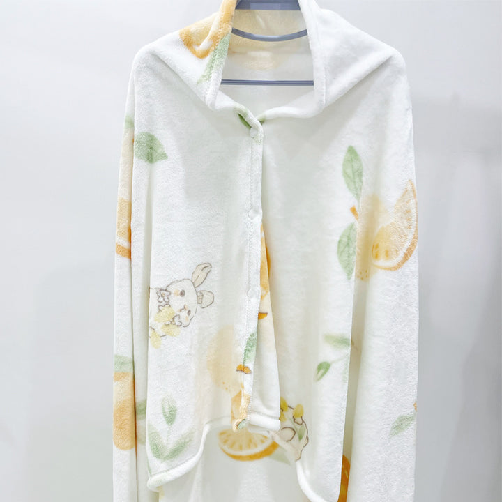 Gemütliche Fleece-Kapuzen-Decke