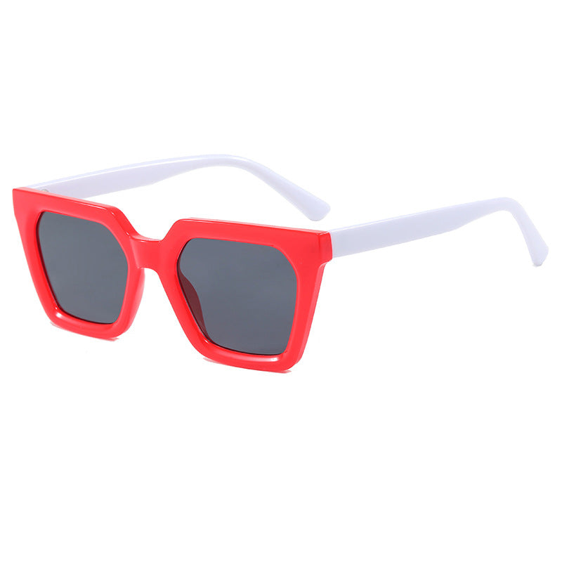 Damen moderne Designer-Sonnenbrille mit transparentem Rahmen Karnz