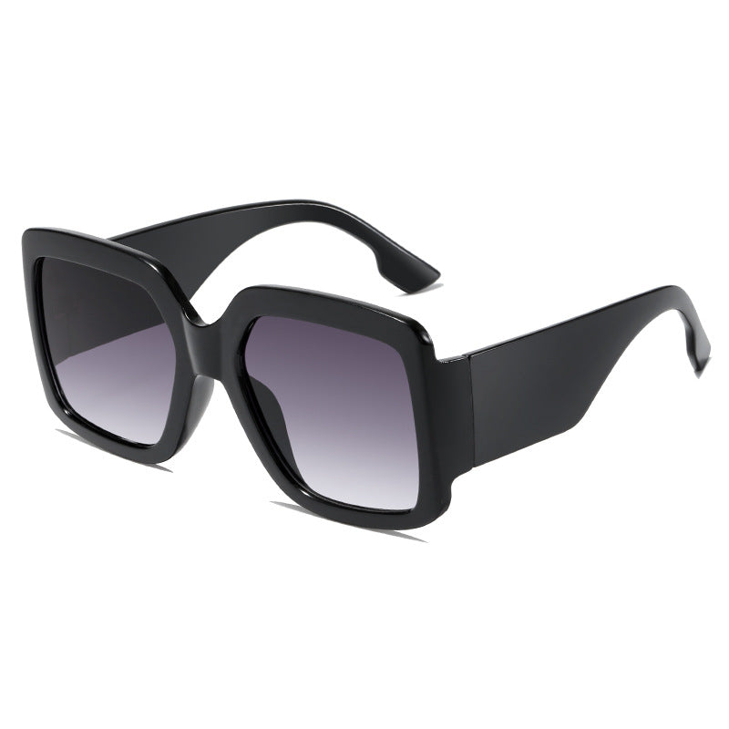 Damen moderne quadratische Sonnenbrille mit verspiegelten Gläsern Karnz