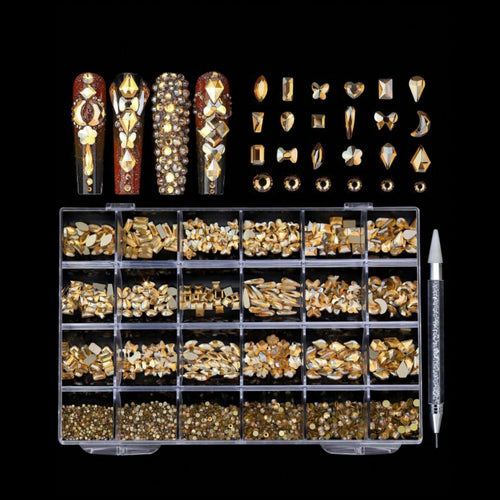Nail Art Dekorationsstein Set