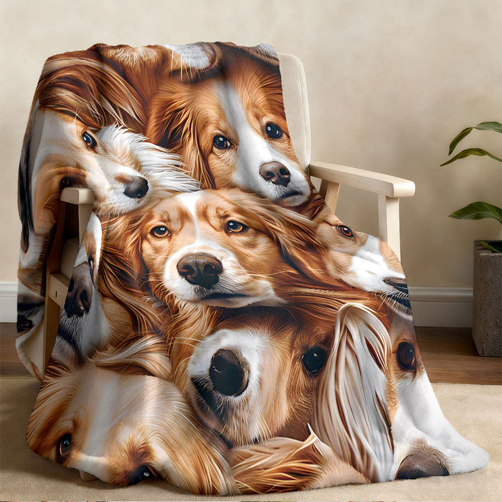 Gemütliche hundethemed Fleece-Wurfdecke
