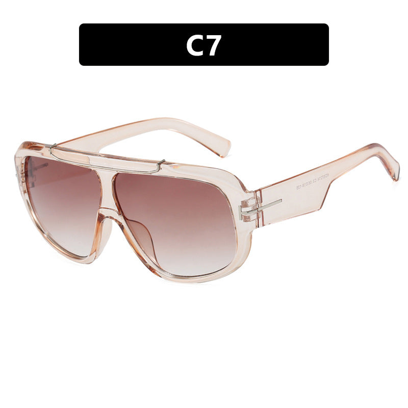 Damen Oversized-Sonnenbrille im modernen, transparenten Design Karnz