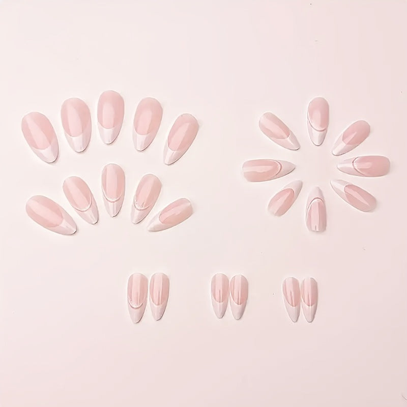 Elegante Französische Spitzen-Nagelkunst