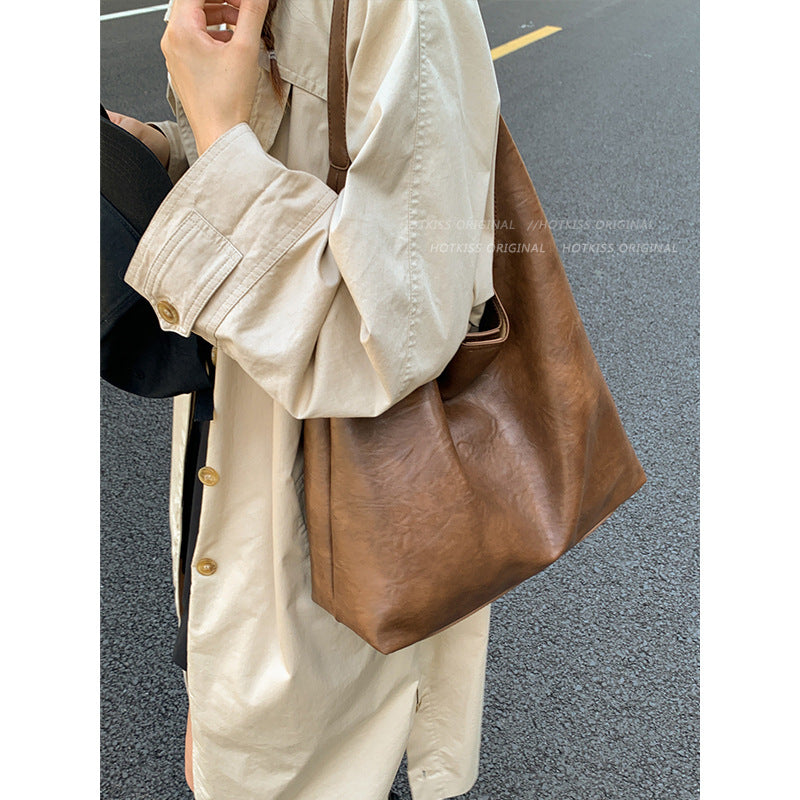 Elegante weiche Leder Hobo-Tasche Karnz