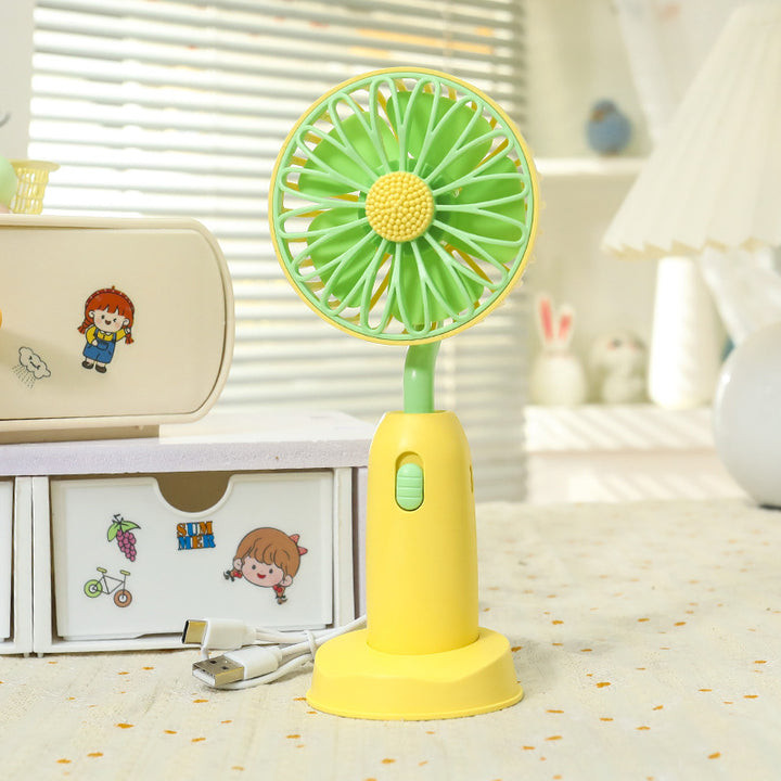 Damen Tragbarer USB-Lüfter mit verspieltem Blumen-Design Karnz