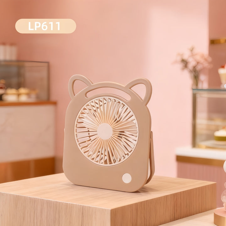 Damen Tragbarer Mini-Handventilator im süßen Katzendesign Karnz