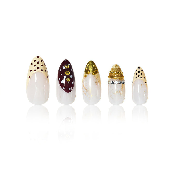 Dekorative Stiletto Press-On Nagelkunst Erweiterungen Karnz