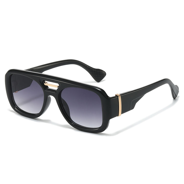 Zeitgenössische Übergroße Rechteckige Sonnenbrille Karnz