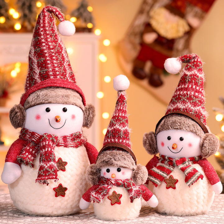 Dekorative Plüsch-Schneemann-Figur