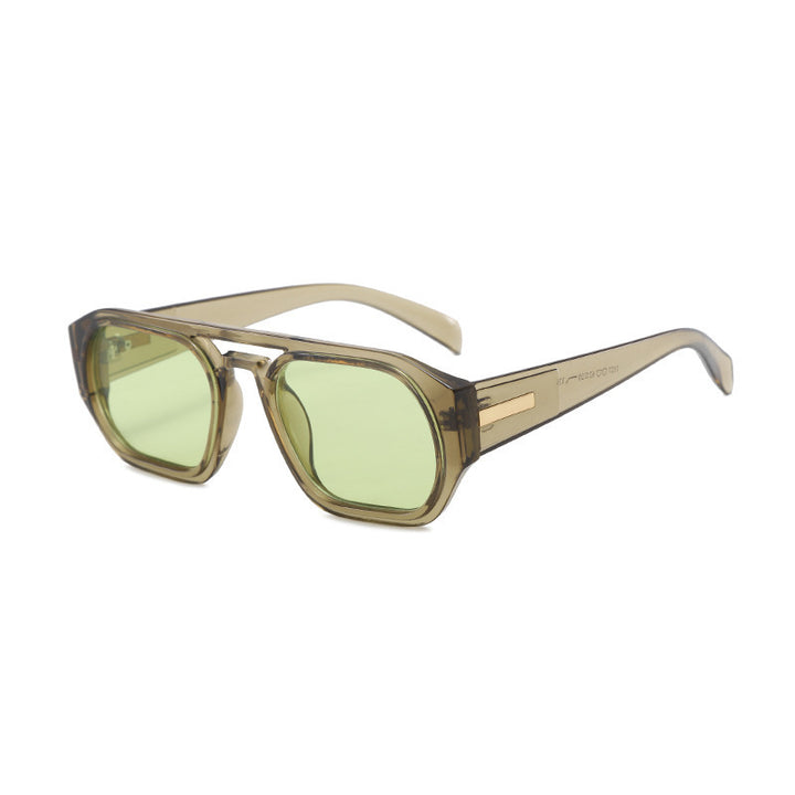 Damen modische rechteckige Brille mit elegantem Metallakzent Karnz