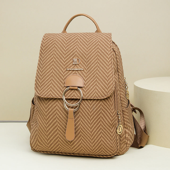 Multi-Kompartiment Fischgrät Fashion Rucksack Karnz