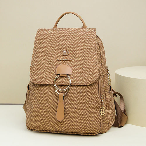 Multi-Kompartiment Fischgrät Fashion Rucksack Karnz