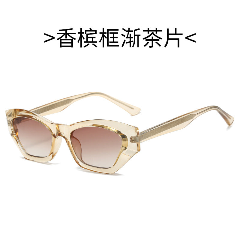 Damen Cat-Eye Sonnenbrille mit modernen transparenten Akzenten Karnz