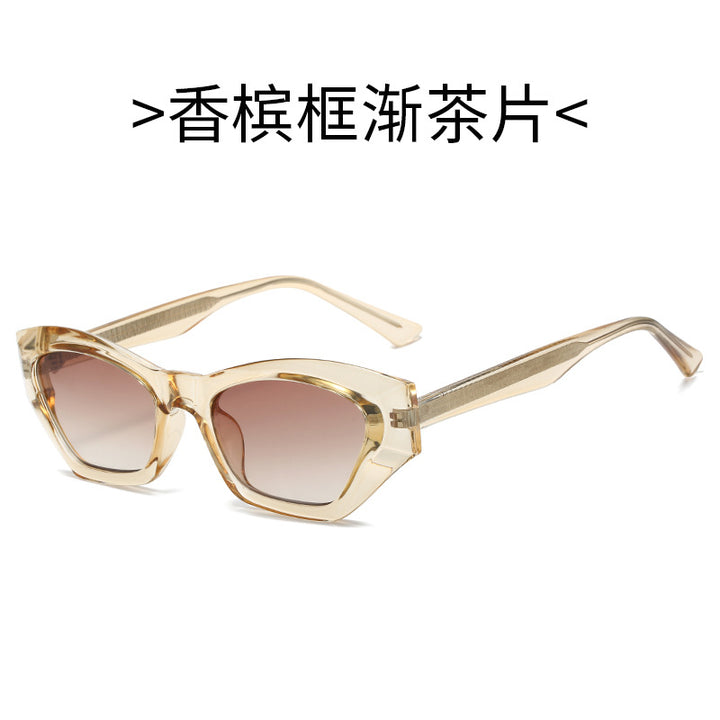 Damen Cat-Eye Sonnenbrille mit modernen transparenten Akzenten Karnz
