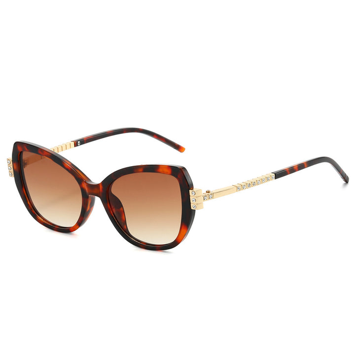 Oversized Luxus Katzenaugen Sonnenbrille Karnz