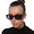 Damen Cat-Eye Sonnenbrille mit hochglänzendem Kunststoffrahmen Karnz