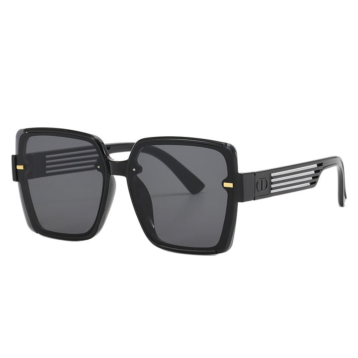 Damen quadratische Sonnenbrille mit trendigem Geometrie-Design Karnz