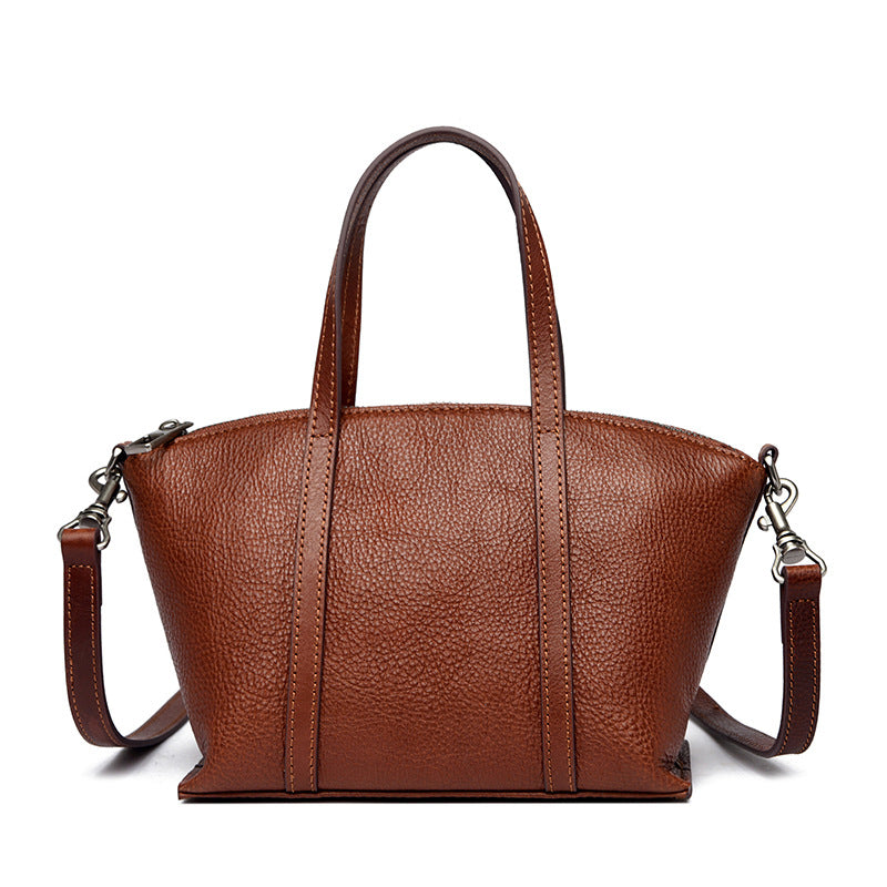 Texturierte Lederhandtasche Karnz