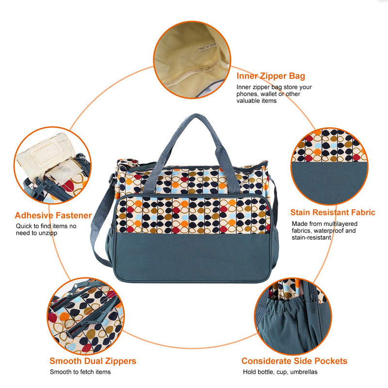 Multifunktionale Wickeltasche mit Wickelmatte Karnz
