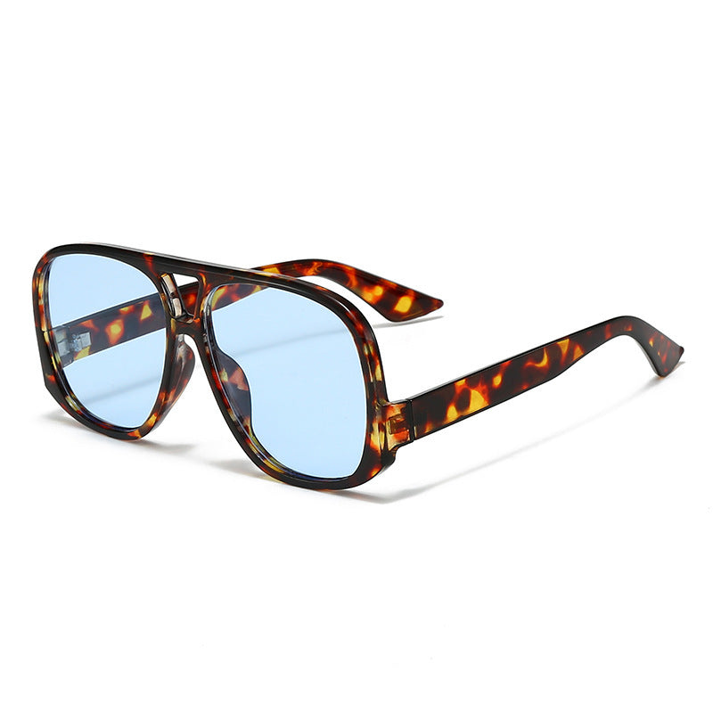 Damen trendige oversized Sonnenbrille im modernen Schildkrötenmuster Karnz