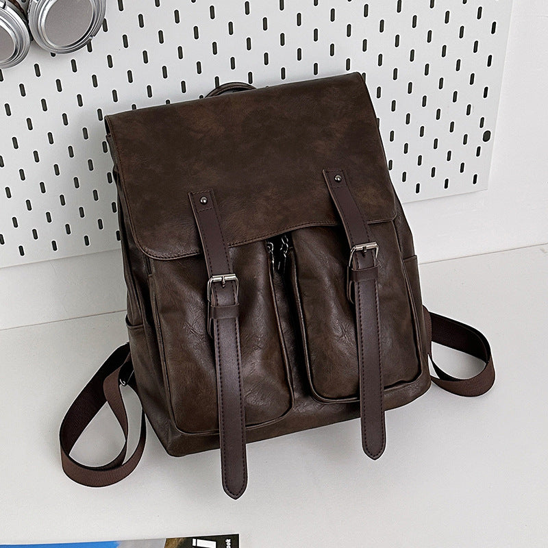 Vintage Leder Zugband Rucksack Karnz