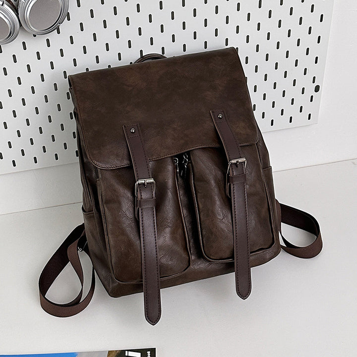 Vintage Leder Zugband Rucksack Karnz