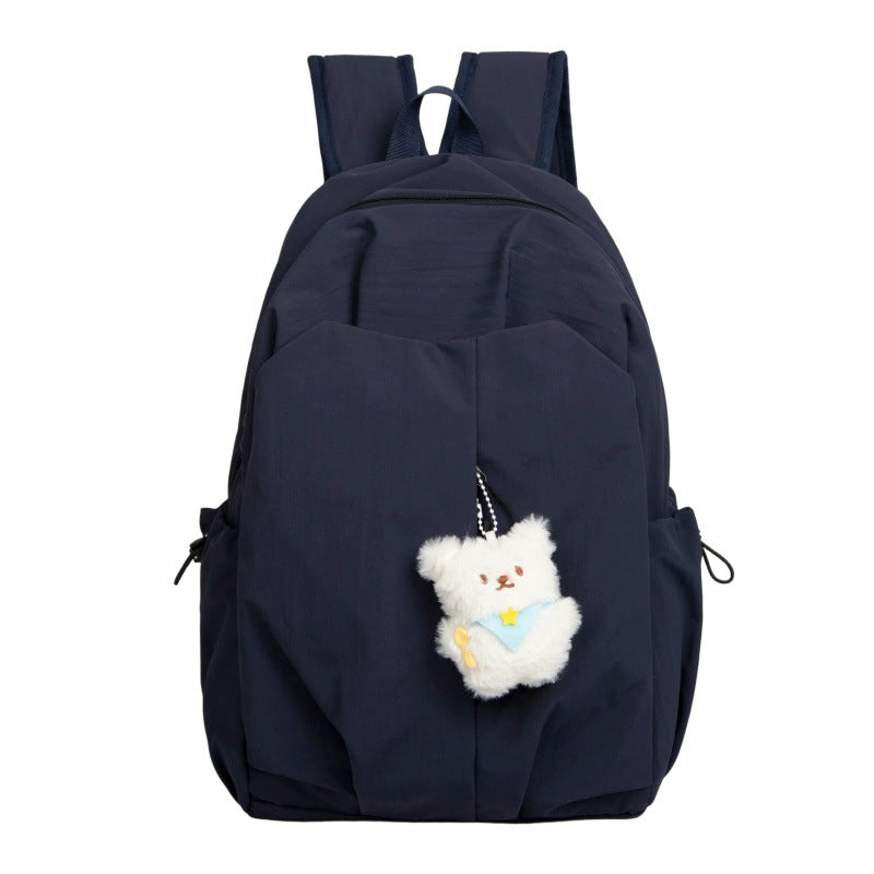 Rucksack mit Hochwertiger Verarbeitung und Süßem Teddy-Anhänger Karnz