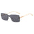 Damen moderne rechteckige Sonnenbrille mit stilvollem Metallrahmen Karnz