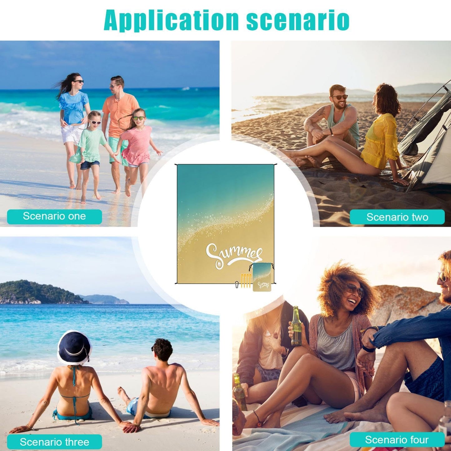 Damen multifunktionale Stranddecke Karnz