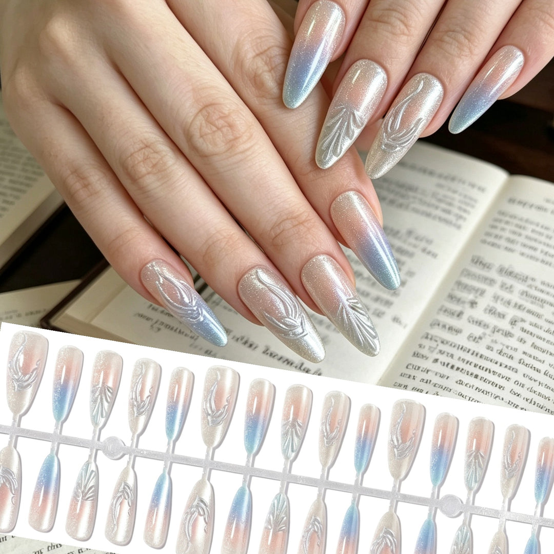 Künstlerische Lange Stiletto Press-On Nägel