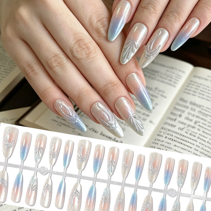 Künstlerische Lange Stiletto Press-On Nägel