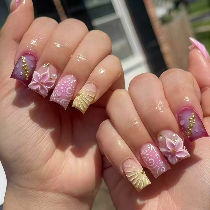 Künstlerische dekorative Press-On Nagelkunst Karnz