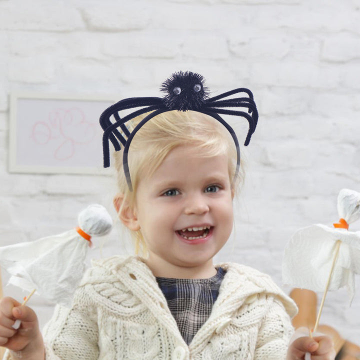 Halloween Haarreif mit Spinnen-Motiv