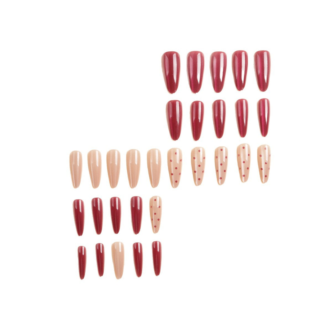 Premium Dekorative Stiletto Press-On Nagel Set Karnz