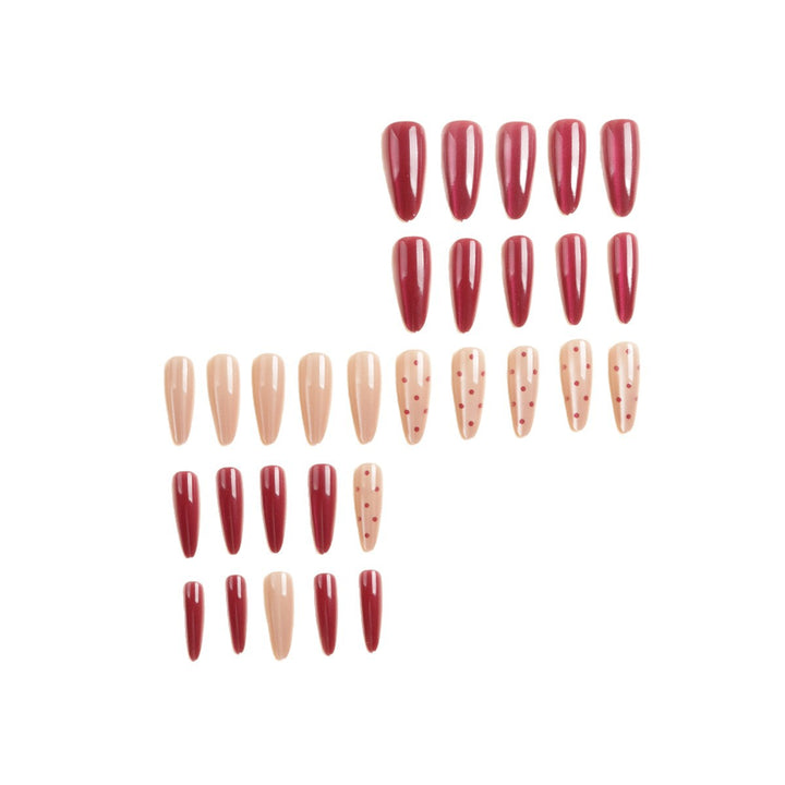 Premium Dekorative Stiletto Press-On Nagel Set Karnz
