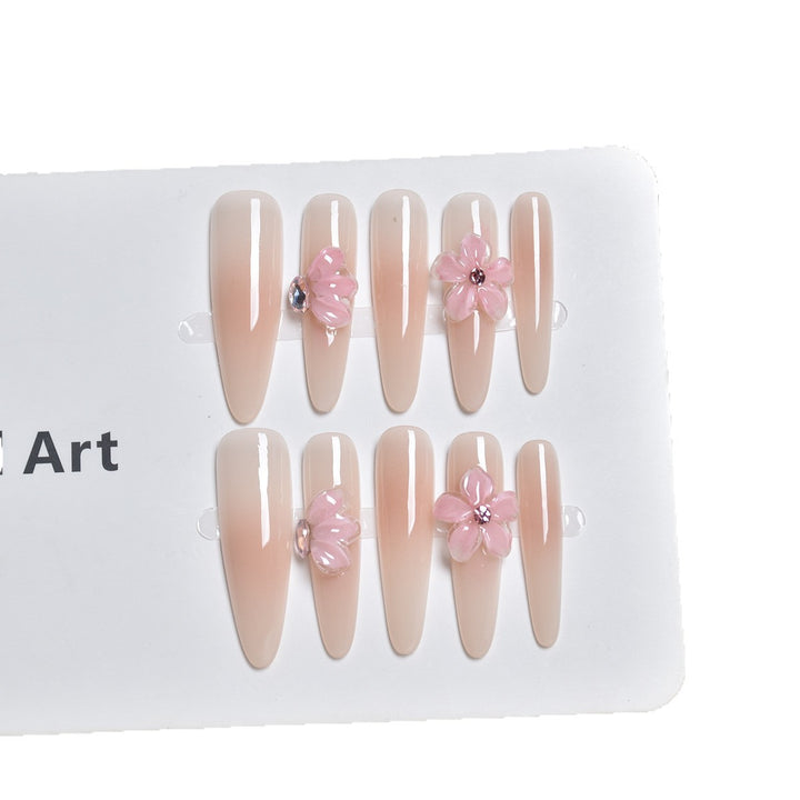 Blumen-Design Press-On Nagelverlängerungen Karnz