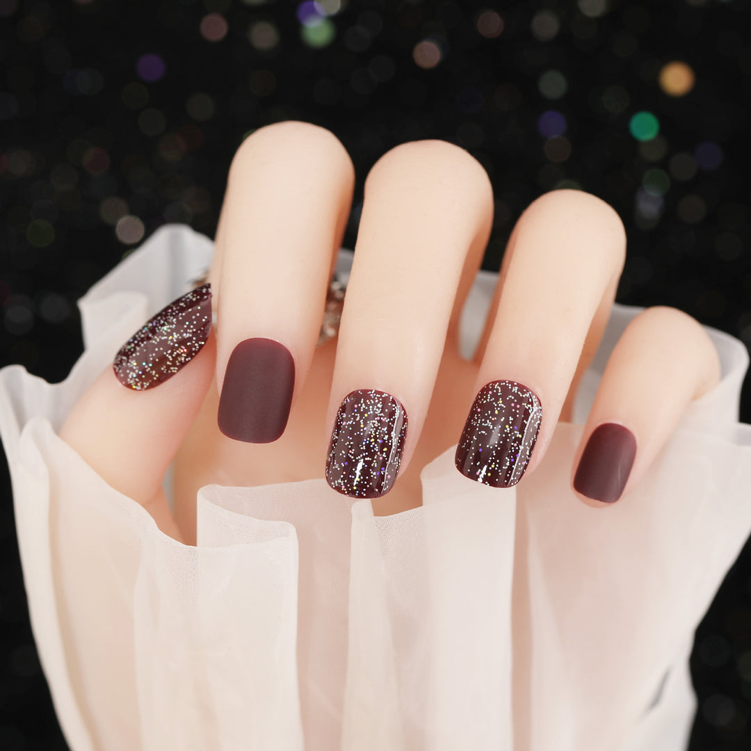 Glitzerndes Press-On-Nagelset