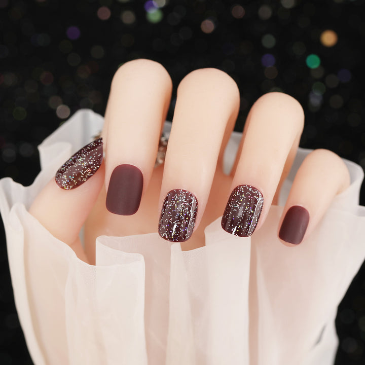 Glitzerndes Press-On-Nagelset