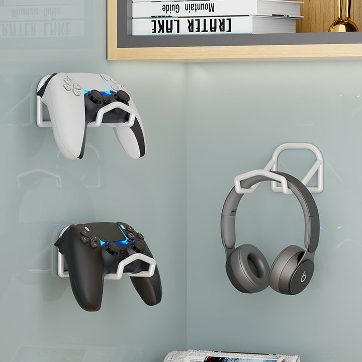 Wandmontierter Kopfhörer- und Gamecontroller-Halter mit faltbaren Haken