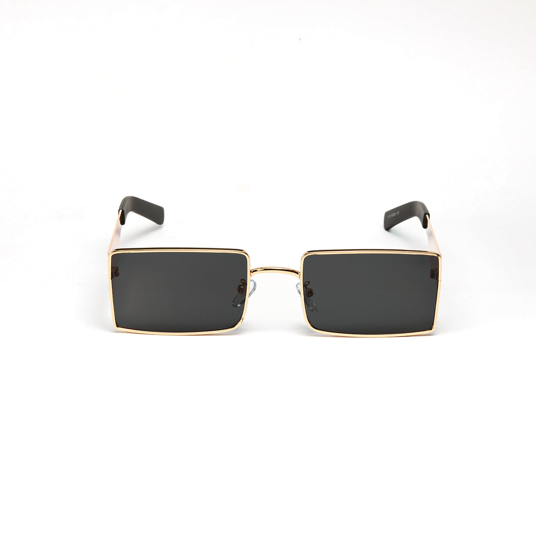 Damen stilvolle rechteckige Sonnenbrille mit modernem Metallgestell Karnz