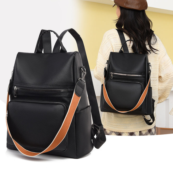 Strukturierter Leder-Reiserucksack Karnz