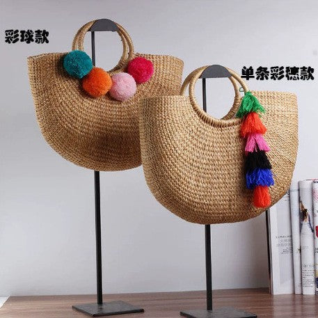 Damen Handgeflochtene Shoppingtasche Karnz