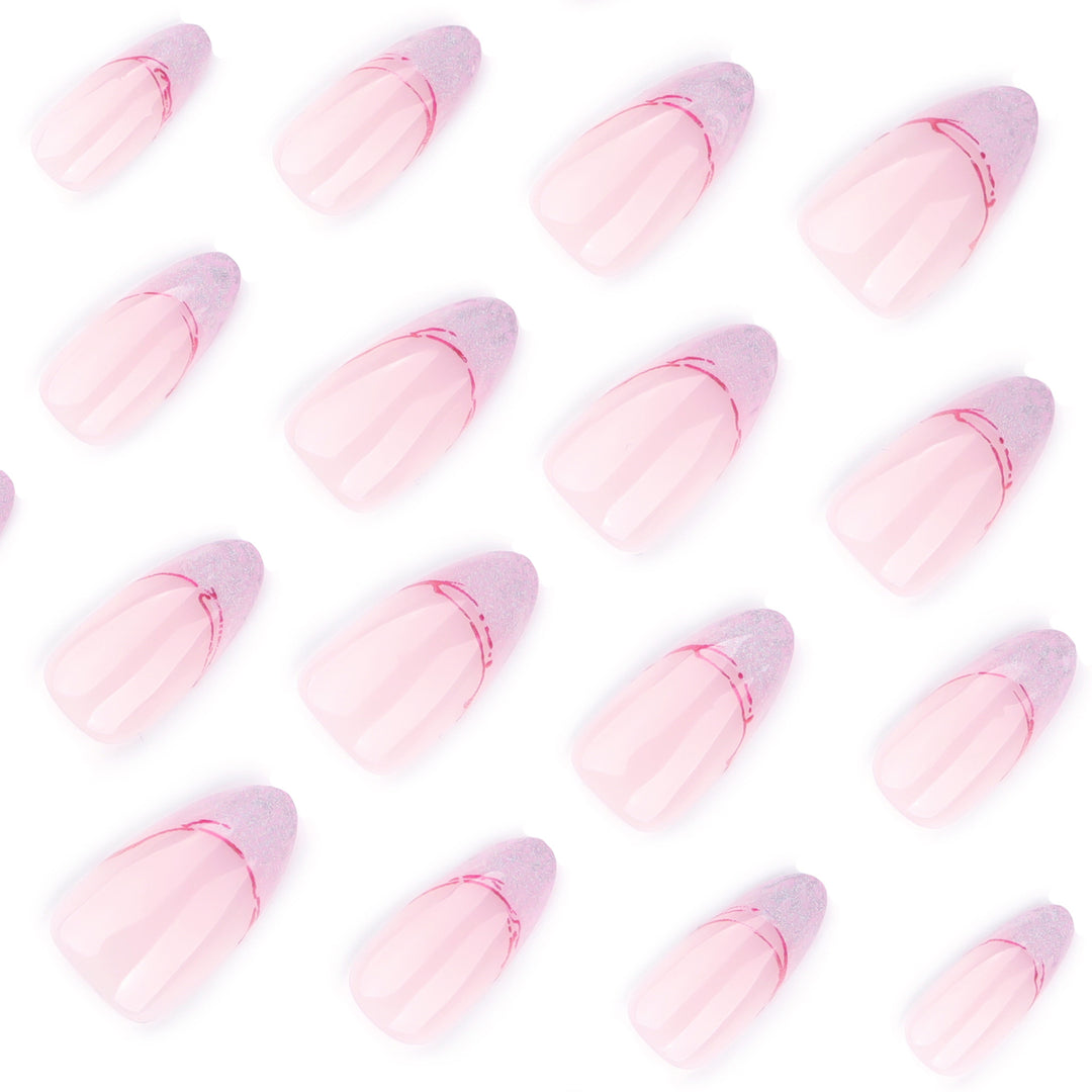 Kunstvolle Stiletto-Nägel mit Glitzer- und Ombre-Design Karnz