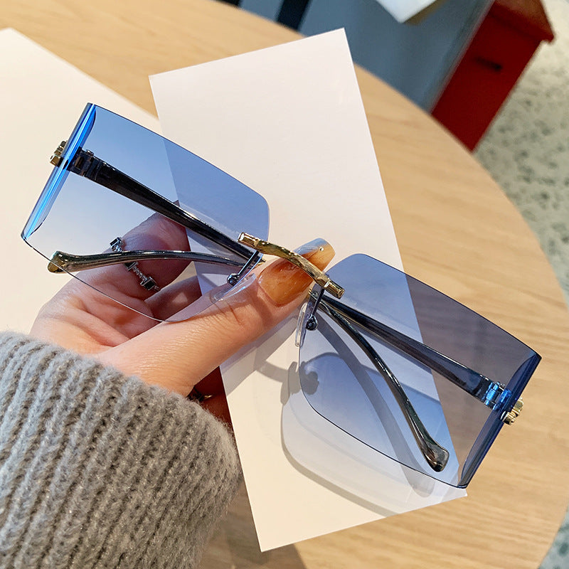 Damen rechteckige Fashion-Sonnenbrille Karnz