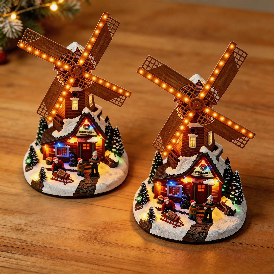 Nostalgische Weihnachtswindmühle Dekoration Karnz
