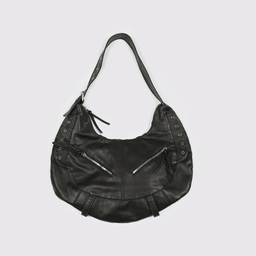 Multi-Pocket Lässige Leder Hobo Tasche