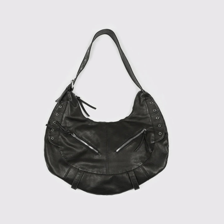 Multi-Pocket Lässige Leder Hobo Tasche