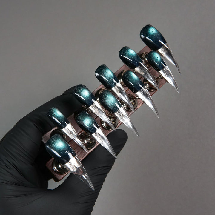 Stiletto Press-On Nagelset mit Glitter- und Ombre-Finish