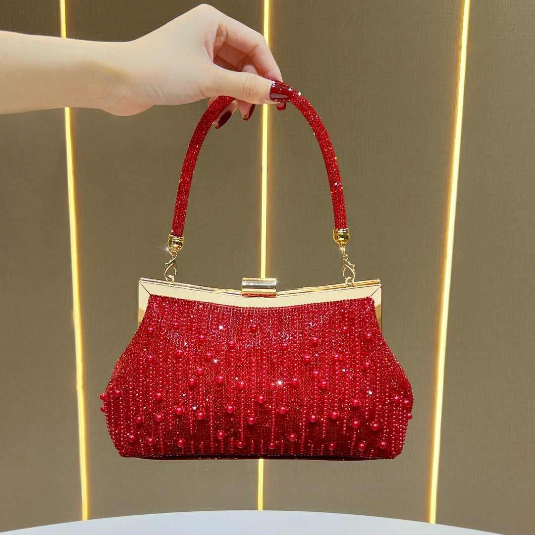 Perlenabendhandtasche